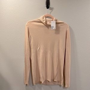 H&M lightweight, mock turtleneck sheer top